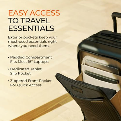 Briggs & Riley Sympatico Essential 22 Inch Carry-On Front Pocket, Black - color: Black, size: 22" Carry-On