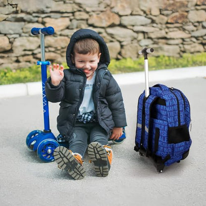 Tilami Rolling Backpack for Boys and Girls,Sharks - color: Sharks