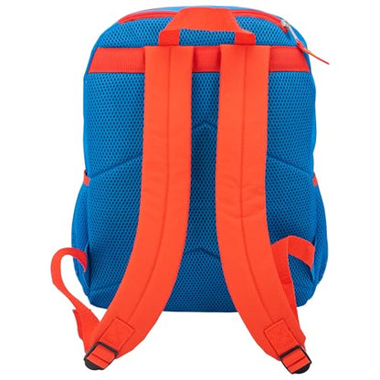 AI ACCESSORY INNOVATIONS Superman 2 Piece Backpack Set, Boys 16" Superhero School Bag with Detachable Cape, Lunch Box - color: Superman