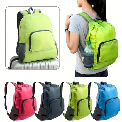 Lightweight Foldable Backpack, Travel Backpack, Daypack with Main Compartment, Outdoor Hiking Camping Backpack (Blue) - color: Blue