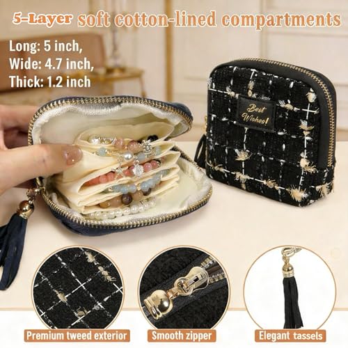 Small Travel Jewelry Case Portable Organizer Gift For Mother(jewelry blue) - color: jewelry blue