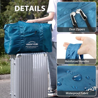 Veki Small Duffle Bag for Travel, Lightweight Carry On Bags, Navy Blue, S - color: Navy Blue, size: S
