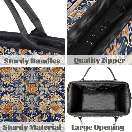 Carpet Pattern Weekender Overnight Bag for Women Travel Gym Sport - color: D 006