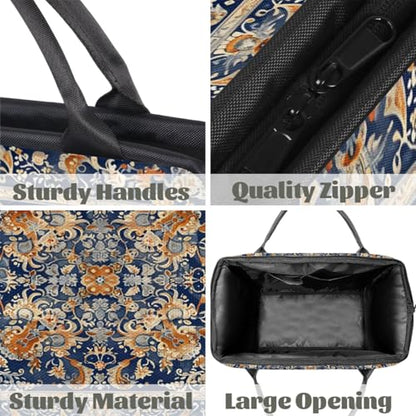 Carpet Pattern Weekender Overnight Bag for Women Travel Gym Sport - color: D 006