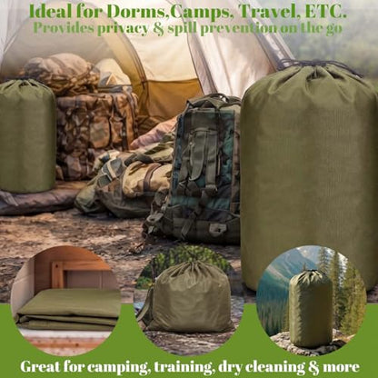 Waterproof Dry Bag Green Laundry Clothing Bag with Rubber Liner