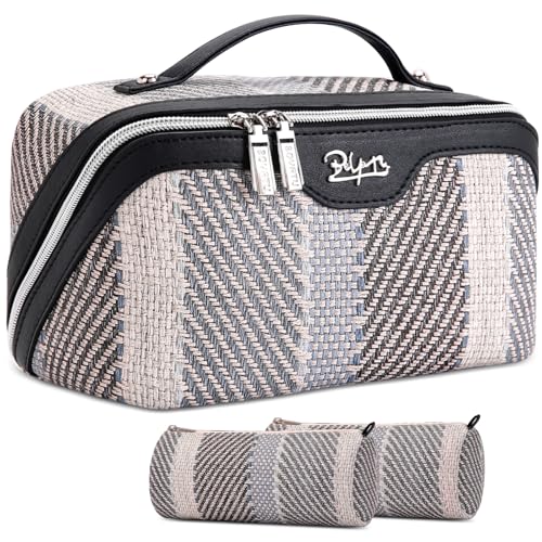BOYATU Makeup Bag, Makeup Organizer, Toiletry Travel Bag for Women - Black - color: C-4-Black
