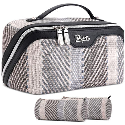 BOYATU Makeup Bag, Makeup Organizer, Toiletry Travel Bag for Women - Black - color: C-4-Black