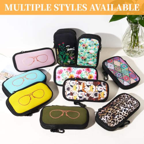 WOZEAH Double Eyeglass Case with 2 Compartments, Travel Eyewear Organizer for Two Pairs of Glasses - color: Army Green