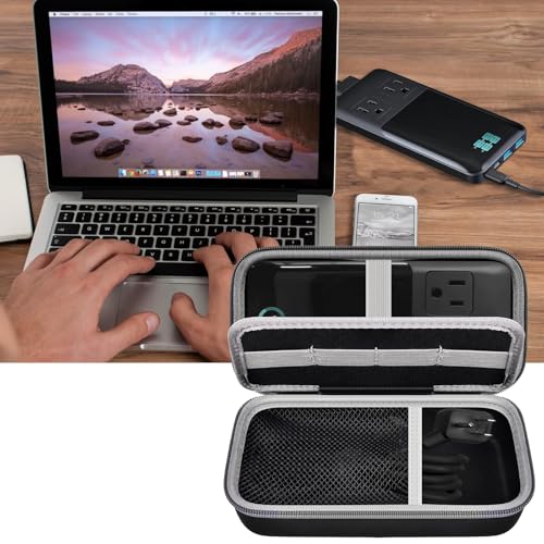 Comecase Travel Case for Anker 727/ Prime 6-in-1 USB C Charging Station - color: Black