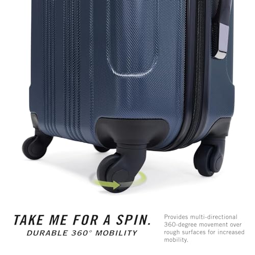 Kenneth Cole REACTION Out of Bounds 경량 하드쉘 4륜 스피너 수하물, 해군, 20인치 기내용, Kenneth Cole Reaction Out of Bounds 경량 하드쉘 4륜 스피너 캐리어 - color: 해군, size: 20인치 기내용