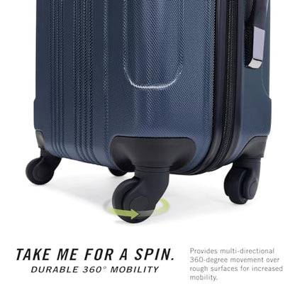 Kenneth Cole REACTION Out of Bounds 경량 하드쉘 4륜 스피너 수하물, 해군, 20인치 기내용, Kenneth Cole Reaction Out of Bounds 경량 하드쉘 4륜 스피너 캐리어 - color: 해군, size: 20인치 기내용