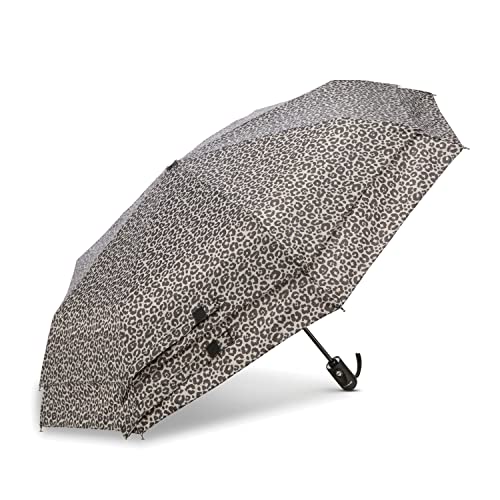 Samsonite Windguard Auto Open/close Umbrella, One Size, Grey/Black Cheetah - color: Grey/Black Cheetah, size: ONESIZE