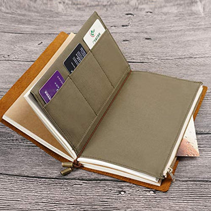 Moterm Canvas Zipper Pocket Insert Pouch for Travelers Notebook Refill - color: Canvas-Olivegreen, size: Standard Size
