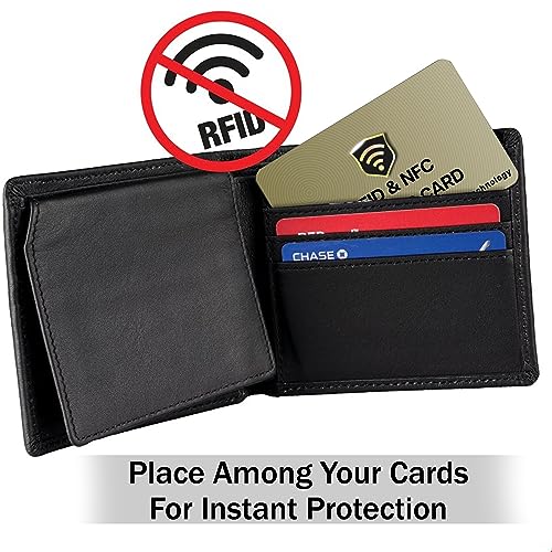 SaiTech IT 3 Pack RFID Blocking Card for Credit Debit ID Card, Golden - color: Golden