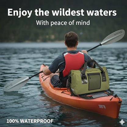 Waterproof Dry Bag Duffel - Marine Boating Kayaking Fishing Canoe 50L - color: Green, size: 50L
