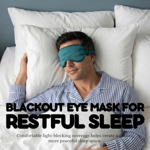Satin Sleep Mask - 4 Pack - Black, Teal, Burgundy, Leopard - color: 4 Pack - Black, Teal, Burgundy, Leopard