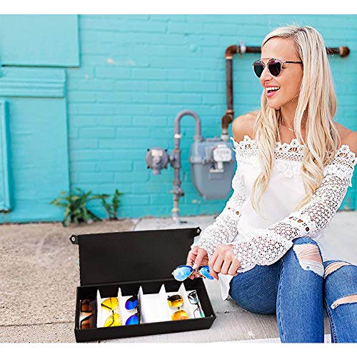 TRIUMPH VISION Multi Glasses Organizer Eyeglass Storage Sunglasses Case Box - color: Black