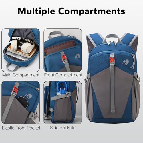Kids Hiking Backpack, Small Waterproof Hiking Daypack for Kid, Blue - color: Blue