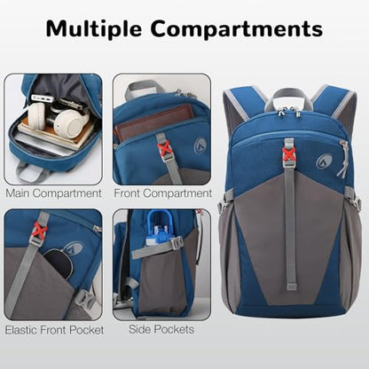 Kids Hiking Backpack, Small Waterproof Hiking Daypack for Kid, Blue - color: Blue