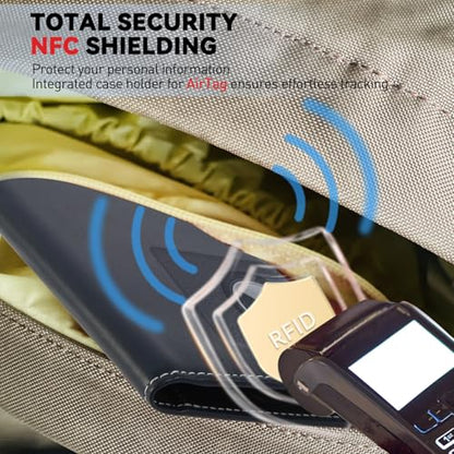 RFID Blocking Slim Minimalist Long Travel Wallet Genuine Leather Passport Holder Travel Cover (Green), Ckhzt - color: Green