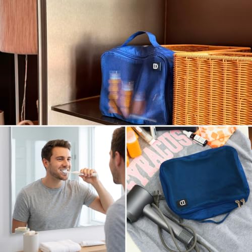 Decent Travels Toiletry Kit – Compact Travel Bag with Refillable Bottles (90ml), Perfume Atomizer & Foldable Toothbrush for Carry-On Essentials
