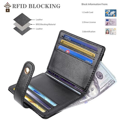 Small Wallets for Men Slim Minimalist Bifold Credit Card Holder - color: Carbon Fiber