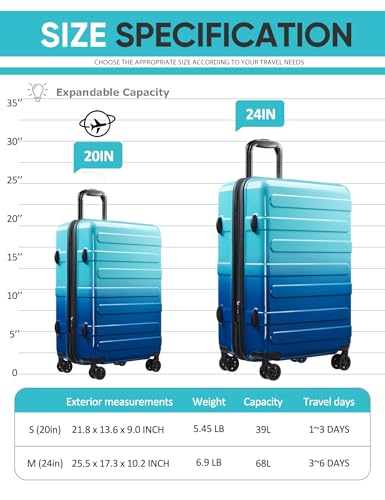 Tolino Checked 24 In Expandable Luggage Hardside Suitcase with Wheels - color: Ice, size: M(24 In)