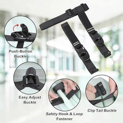 Vigorport Luggage Connector Straps for Suitcase, Add A Bag Suitcase Belt - size: Medium-Cam Buckle