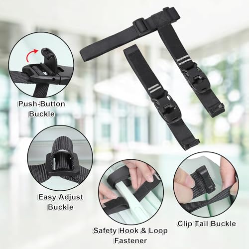 Vigorport Luggage Connector Straps for Suitcase, Add A Bag Suitcase Belt - size: Medium-Cam Buckle