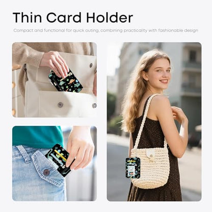 Dinosaur Credit Card Holder Small Wallet for Women - color: Dinosaur