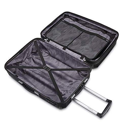 Samsonite Winfield 3 DLX Hardside Expandable Luggage with Spinners, Black, Carry-On 20-Inch - color: Black, size: Carry-On 20-Inch