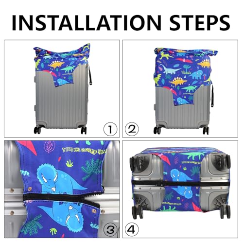 Luggage Cover, Dinosaur, L (25-28 Inch) - color: Dinosaur, size: L