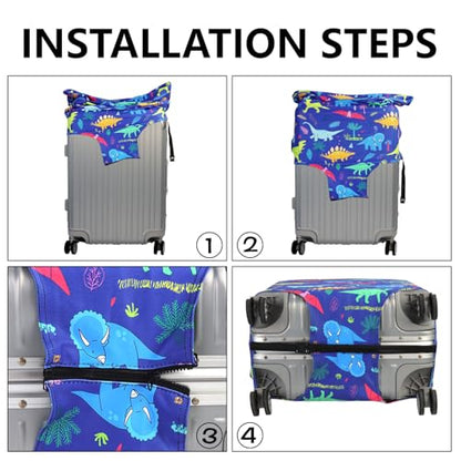 Luggage Cover, Dinosaur, L (25-28 Inch) - color: Dinosaur, size: L