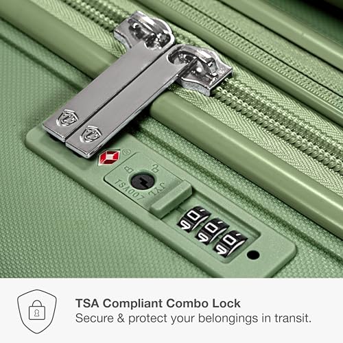 Traveler's Choice Pagosa Hardshell Expandable Luggage with Spinner Wheels, Green, 3-Piece Set (22/27/30) - color: Green, size: 3-Piece Set (22/27/30)