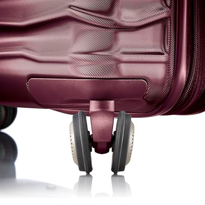 Samsonite Stryde 2 Hardside Expandable Luggage with Double Spinner Wheels, Medium Glider, Merlot - color: Merlot, size: Checked-Medium Spinner