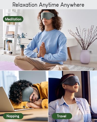 Sivio Weighted Eye Mask for Sleeping, Blackout Sleep Mask for Women & Men - color: Black