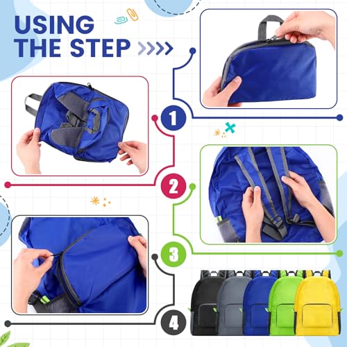 Eccliy Backpacks Bulk 17 Inch Lightweight Foldable Travel,5 Classic Color - color: Classic Color