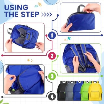 Eccliy Backpacks Bulk 17 Inch Lightweight Foldable Travel,5 Classic Color - color: Classic Color