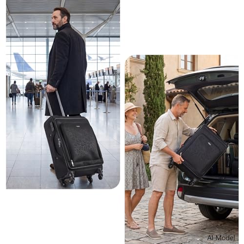Carry on Luggage 28 Inch Softside Suitcases with Wheels, Airline Approved - size: Large