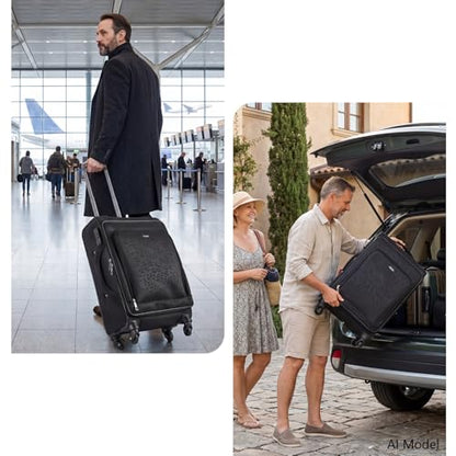 Carry on Luggage 28 Inch Softside Suitcases with Wheels, Airline Approved - size: Large