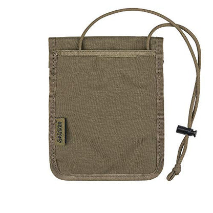 EXCELLENT ELITE SPANKER Passport Holder Nylon Neck Pouch with Lanyard - color: Ranger Green