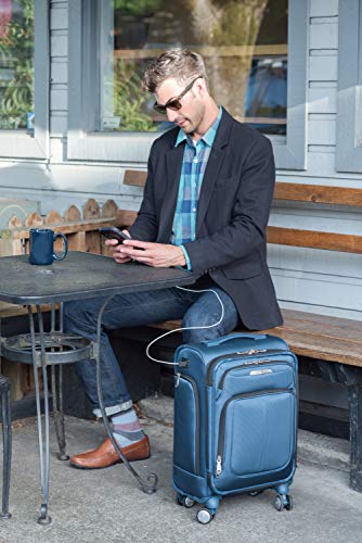Samsonite Solyte DLX Softside Expandable Luggage with Spinner Wheels, Mediterranean Blue, 2-Piece Set (20/25) - color: Mediterranean Blue, size: 2-Piece Set (20/25)