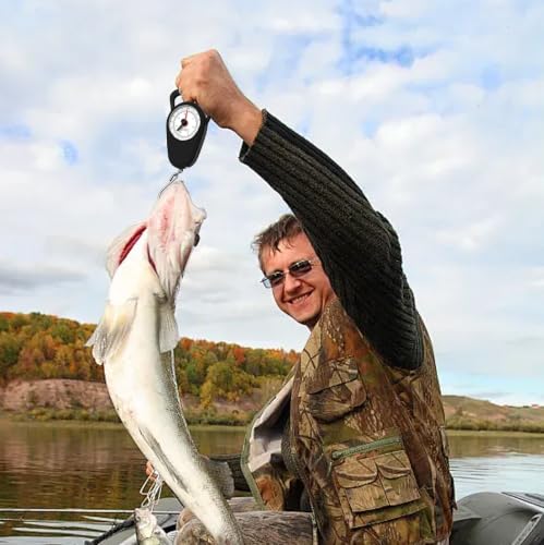 Luggage Weight Scale with Hook, 2PC Hanging Scale for Fish Travel, 80 Lbs - color: White & Black