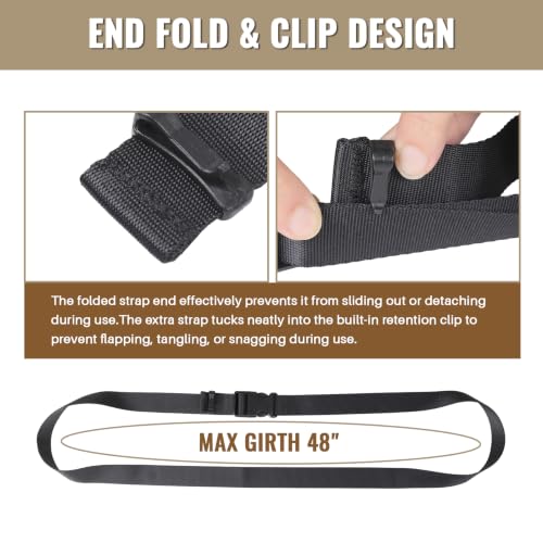 0.75”x48” Utility Straps with Buckle Quick Release Buckle Straps with Clips - size: 0.75” x 48”