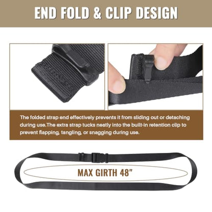 0.75”x48” Utility Straps with Buckle Quick Release Buckle Straps with Clips - size: 0.75” x 48”