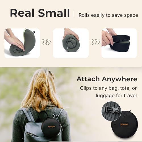 Ergonomic Travel Neck Pillow for Airplanes & Cars, Small - size: Small (Neck Size: 11.5"-12.5")