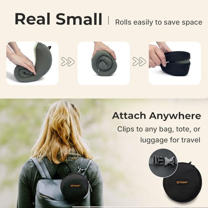 Ergonomic Travel Neck Pillow for Airplanes & Cars, Small - size: Small (Neck Size: 11.5"-12.5")