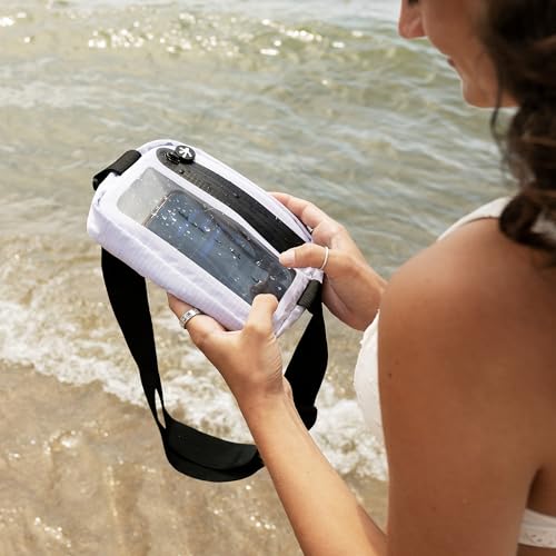 geckobrands Waterproof Belt Bag – Water-Resistant Gear Organizer with Phone Window & Adjustable Strap - color: Bubble Pink