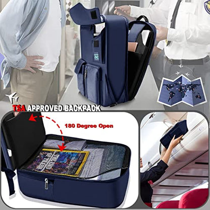 ZINZ Expandable Laptop Backpack 15 15.6 16 Inch,Blue - color: B01l01