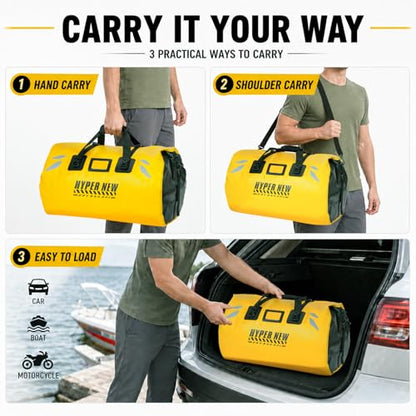 60L Waterproof Bag,Waterproof Dry Bag for Men & Women,Yellow - color: yellow